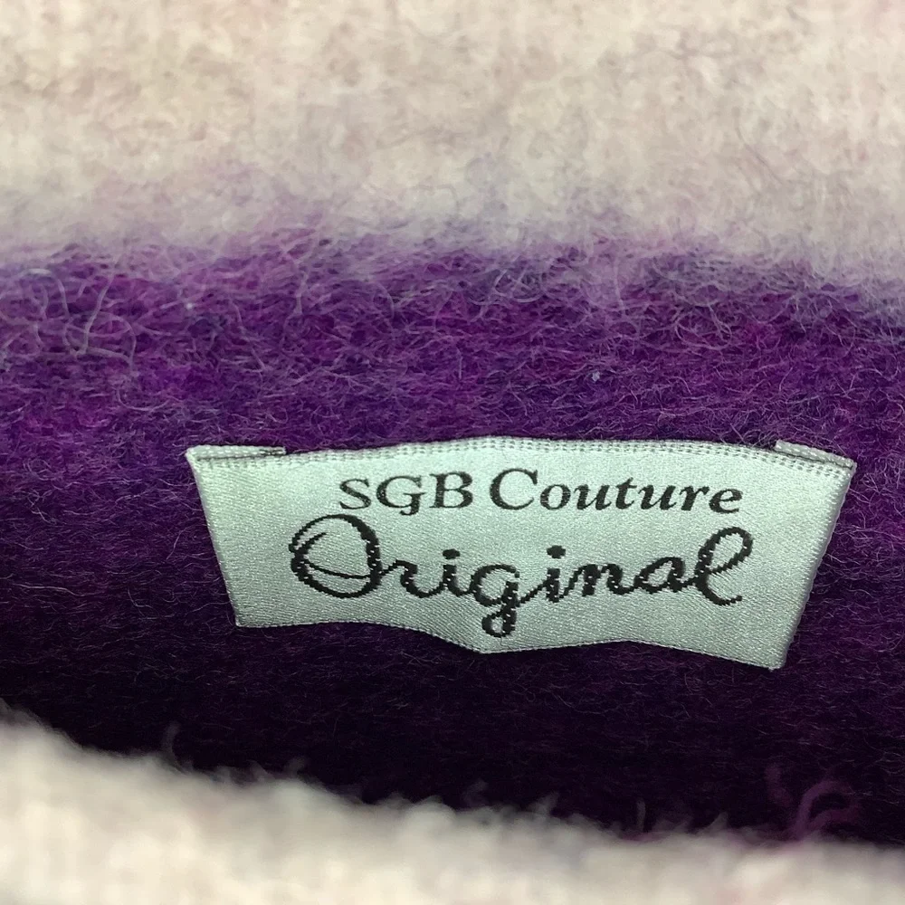 SGB Couture Purple & Lavender Wool Felt Clutch